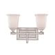 preview thumbnail 1 of 0, Nicholas 2-Light Bathroom Vanity Light in Brushed Nickel Brushed Nickel