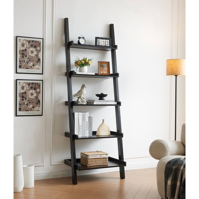 Bookcase ladder five shelf