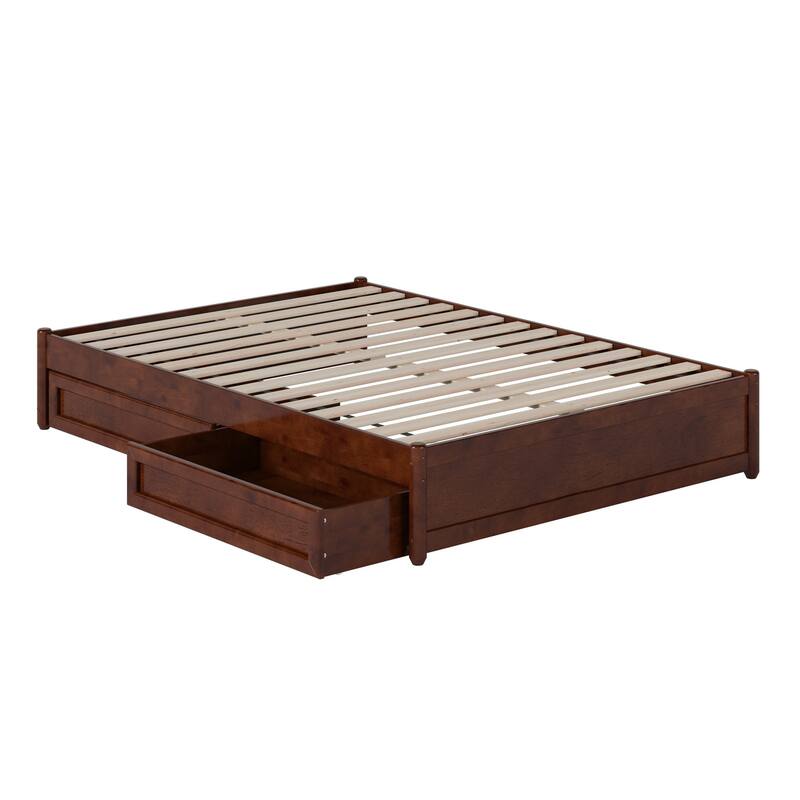 Barcelona Panel Platform Bed with Storage Drawers