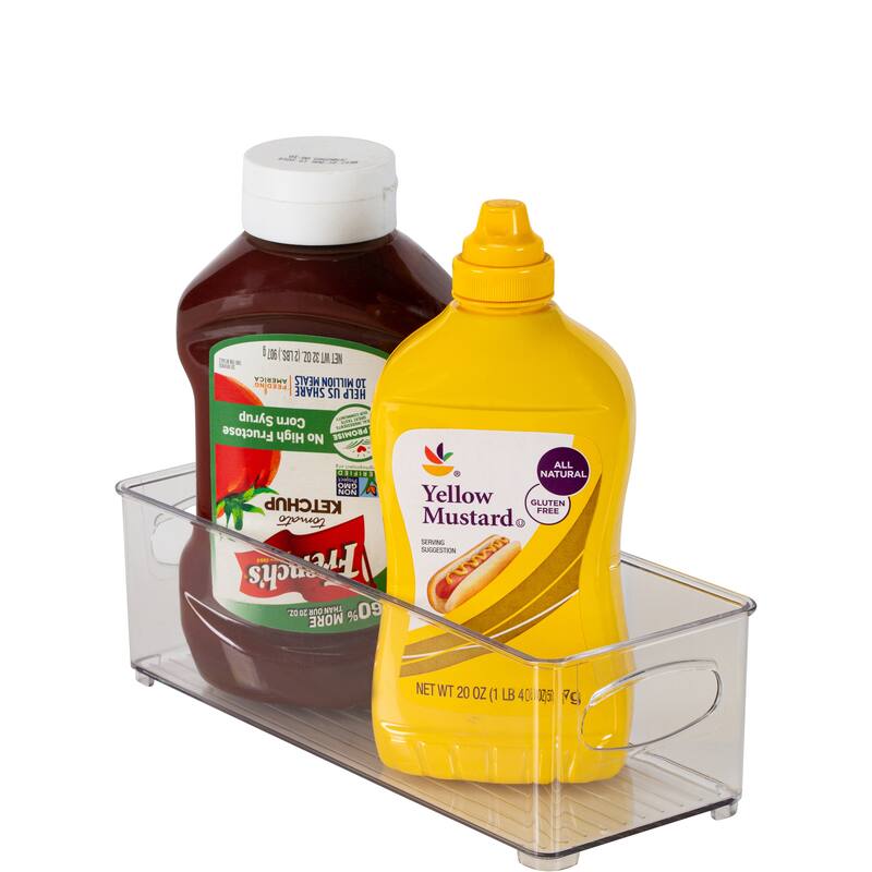 Simplify Small Narrow Vertical Stripe Organizer in Clear - 10" x 4" x 3"