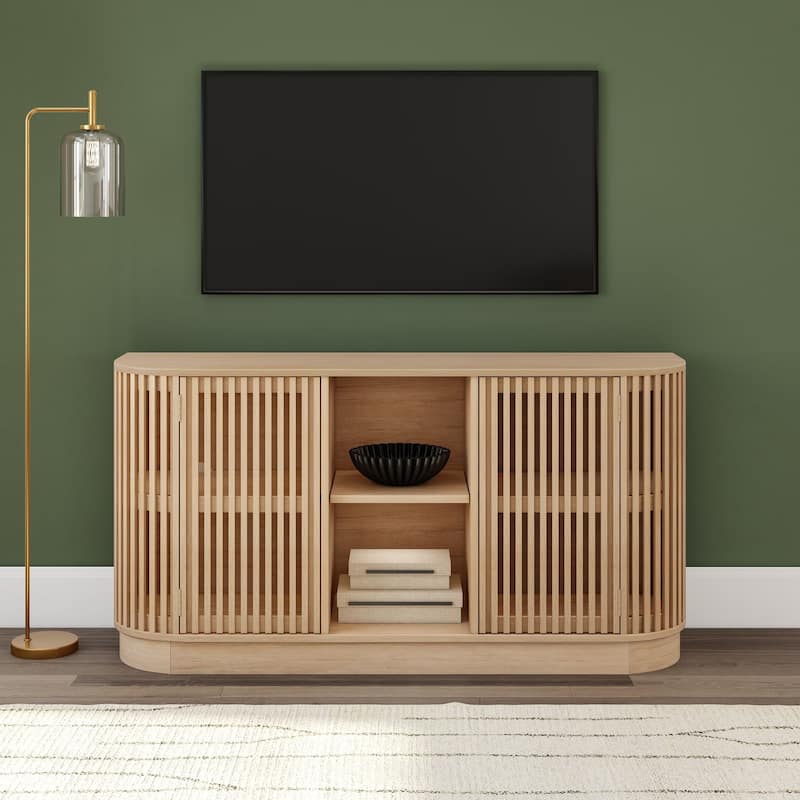 Plank and Beam Contour 2-Door Sideboard/TV Stand with Shelf