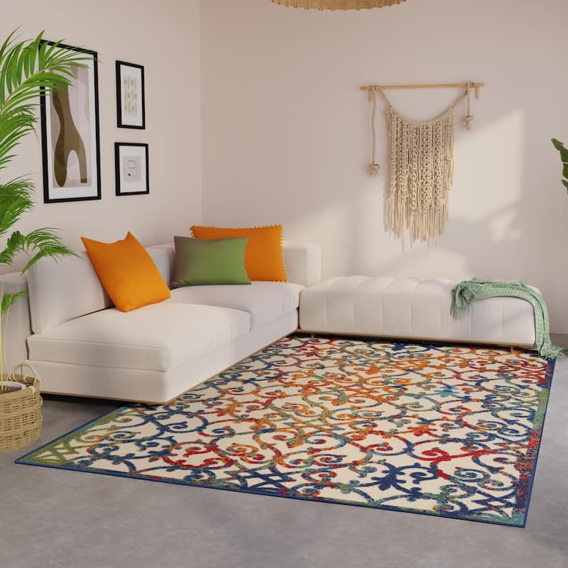 Nourison Alice Indoor/Outdoor Trellis Area Rug