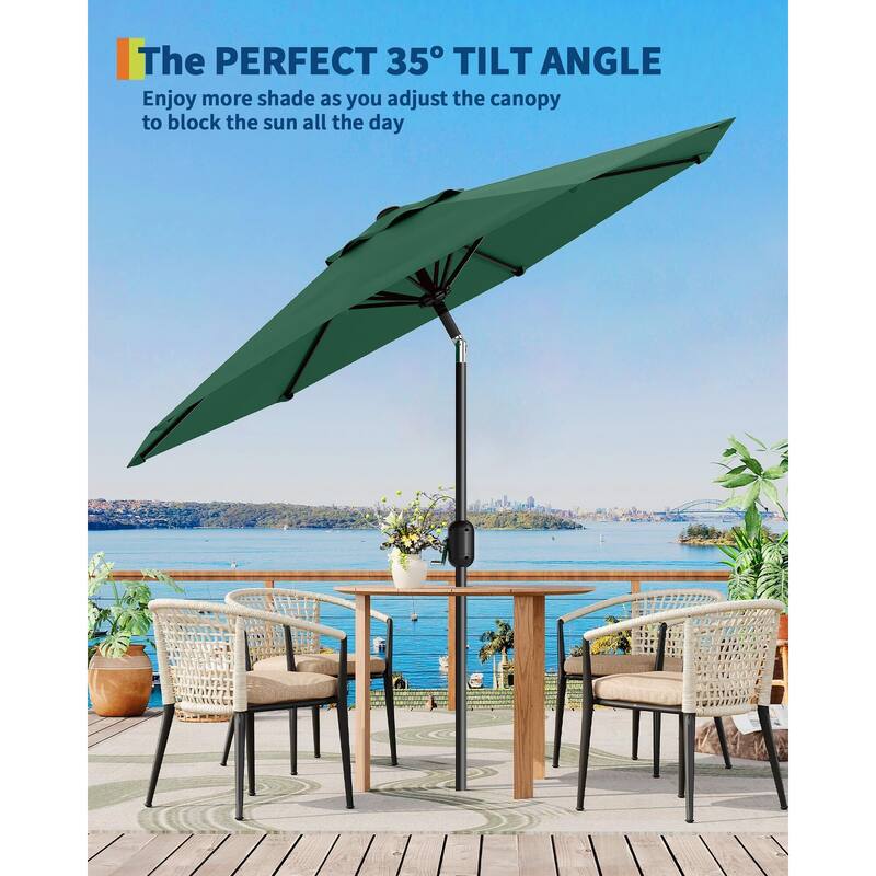 Coromose 9FT Outdoor Patio Umbrella, 8 Sturdy Ribs, for Garden, Poolside, Deck