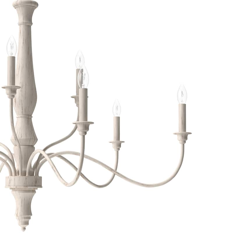 Hunter Teren 9-Light 2-Tier Chandelier - Dining Room, Living Room - Candle, Farmhouse, Vintage, French Country