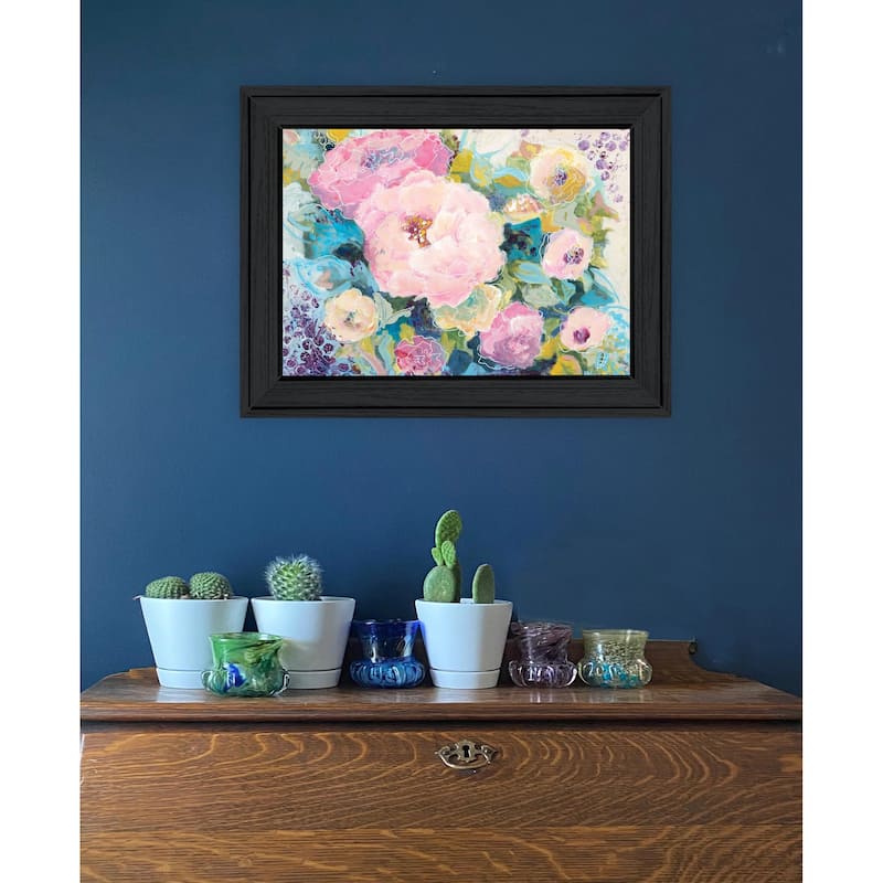 TrendyDecor4U Contemporary "Fresh Florals" Framed Print Wall Art