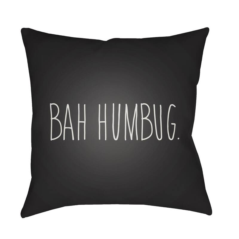 Livabliss Bahhumbug Holiday Pillow