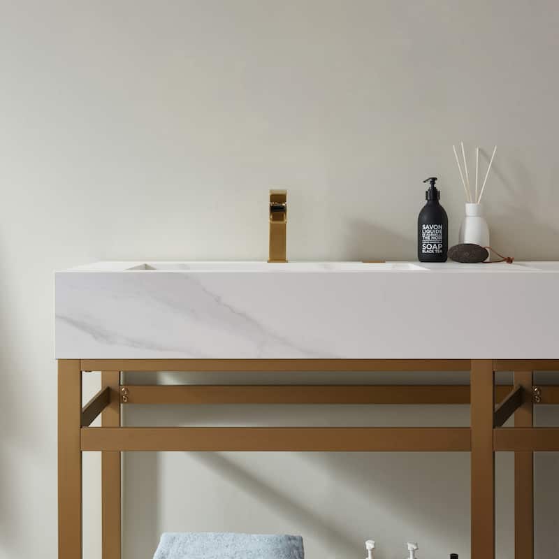 Bilbao 72" Vanity ,stainless steel bracket and Countertop,no Mirror