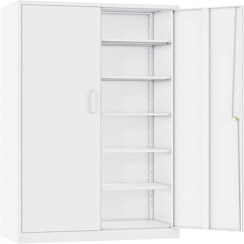 Metal Garage Storage Cabinet - White