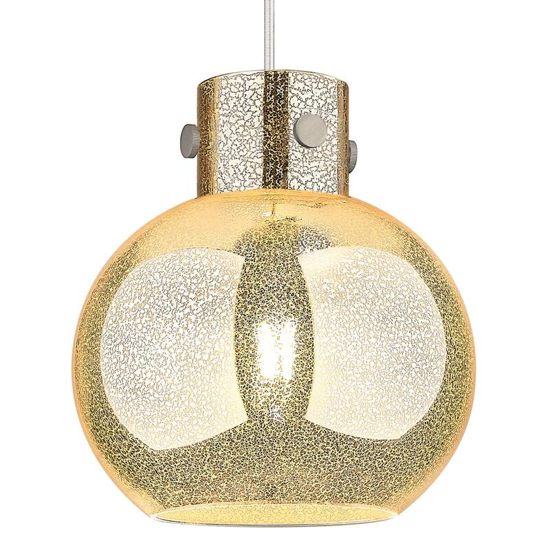 Innovations Lighting 410-1PM-G410-10ME Newton Sphere 10" Wide Cord - Satin Nickel