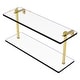 preview thumbnail 8 of 17, Allied Brass 16 Inch Two Tiered Glass Shelf Polished Brass