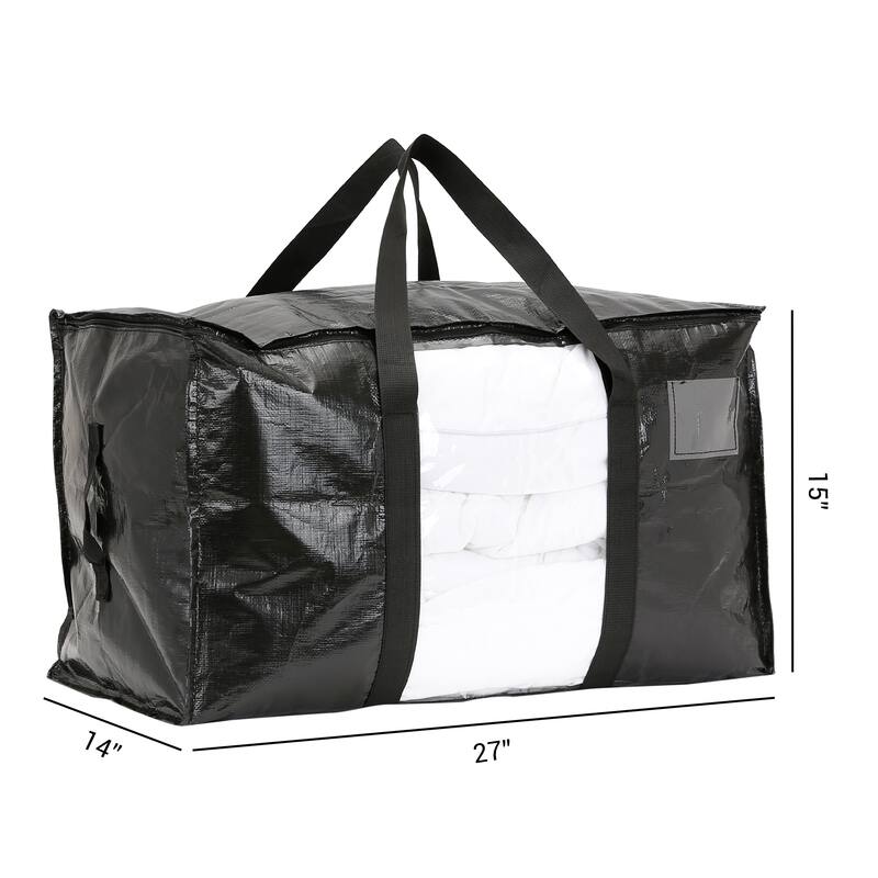 1 Pack Clothes Storage, Storage Bags, Moving Bags for Organizing Clothing, Comforters, Closet Organizers with Handles 27*14*15in
