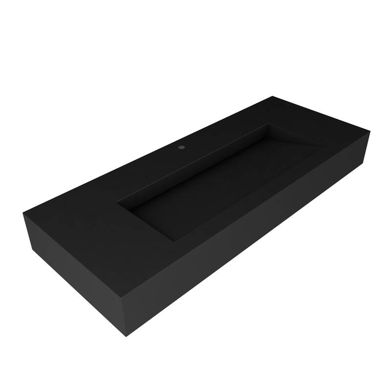 Pyramid Solid Surface Wall-Mounted Bathroom Sink