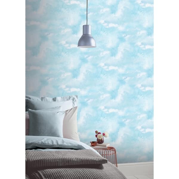 light blue vinyl wallpaper