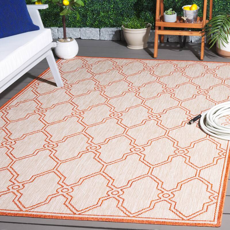 SAFAVIEH Beach House Prisca Transitional Rug - 4' x 6' - Beige/Orange