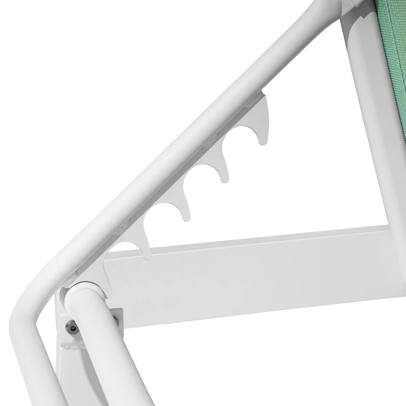 Outdoor Aluminum Chaise Lounge Chairs and Side Table, Sun Lounger with Adjustable Backrest