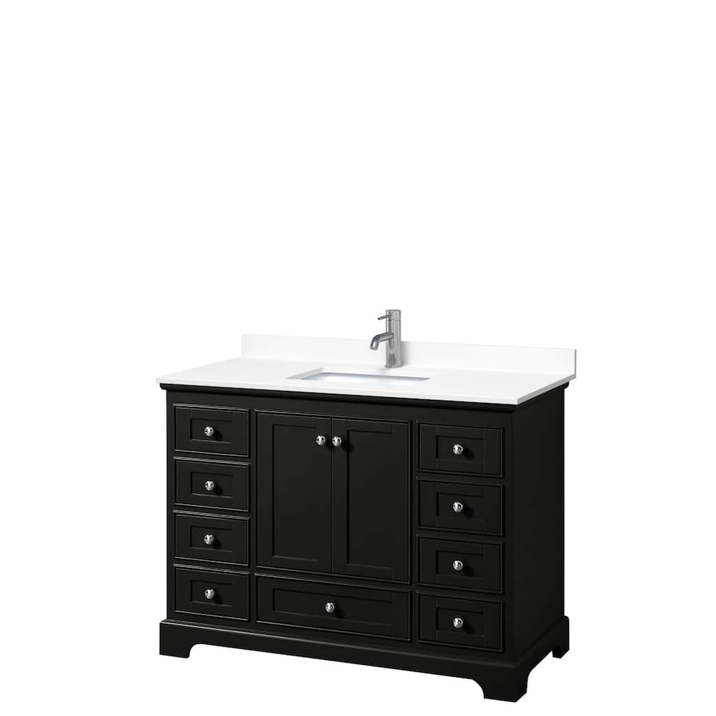 Deborah 48-inch Single Vanity, Cultured Marble Top