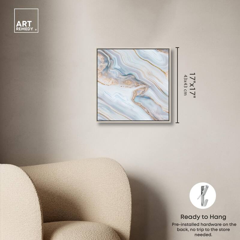 Icy Glitter Stone I Canvas by Art Remedy