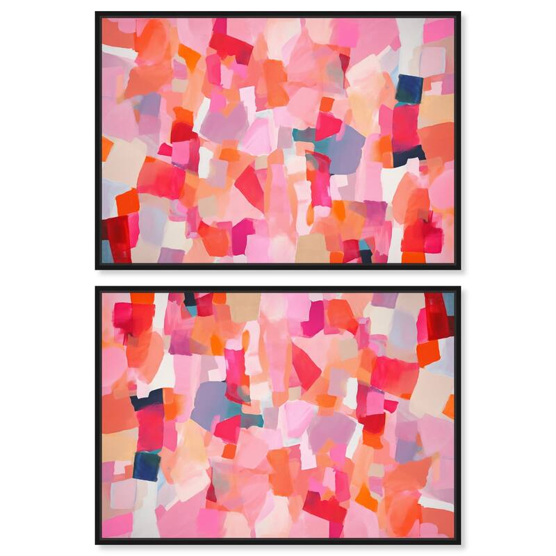 Sunset Poppy Chorus I Canvas by Art Remedy - 16" x 16" - Gold