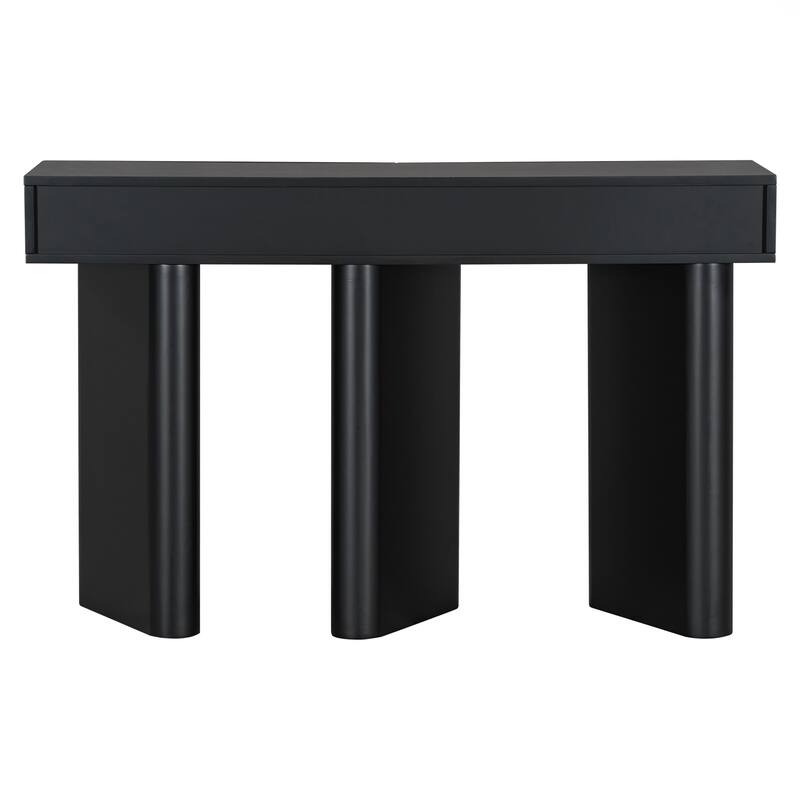 Modern Entryway Table with 2 Curved Drawers,Space-Saving Hallway Table ,Contemporary Narrow Sofa Table for Living Room,Bedroom