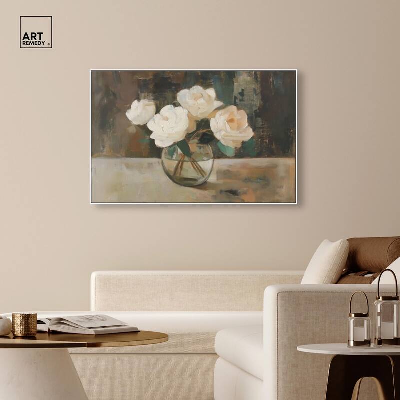 Creamy Cascade Cluster I Canvas by Art Remedy
