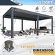 preview thumbnail 178 of 194, EROMMY Outdoor Louvered Pergola with Adjustable Aluminum Roof – Rainproof Gazebo for Patio & Garden