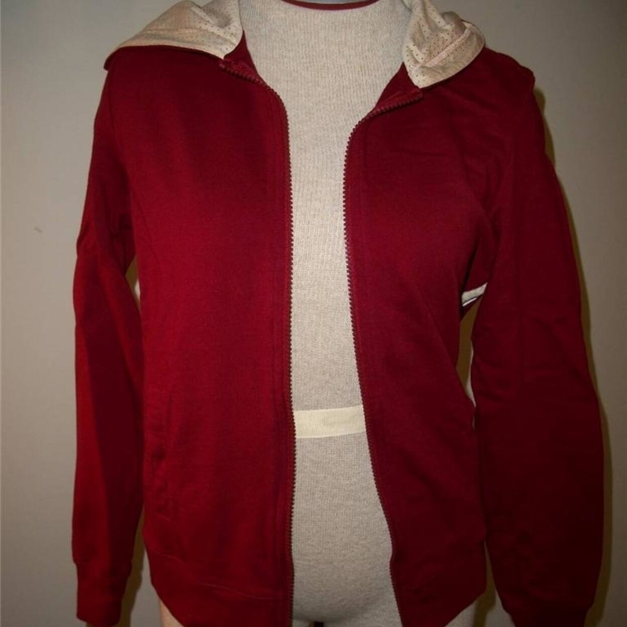 Shop Nyl York Laundry Red Maroon Hoodie Size S Small Lined Hood 2