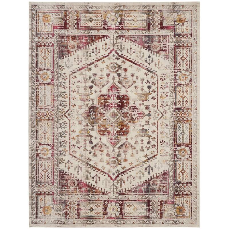 HomeRootsFloral Transitional Rectangle Area Rug - 142' X '106' X '0.5