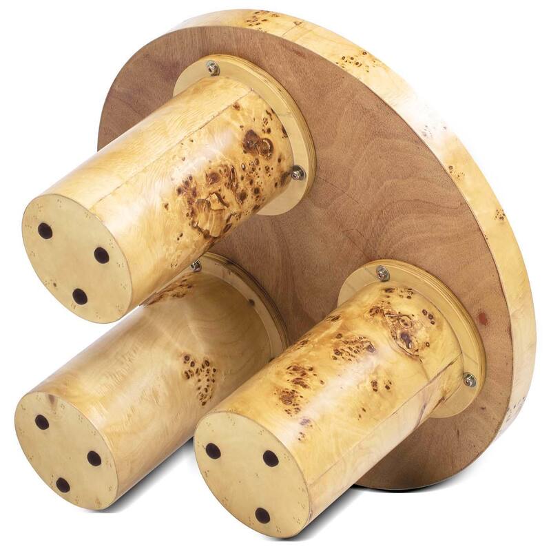 Nebula 28" Burl Wood Round Pillar Leg Coffee Table