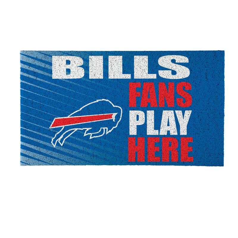 28 in. x 16 in. Buffalo Bills "Fans Play Here" PVC Door Mat
