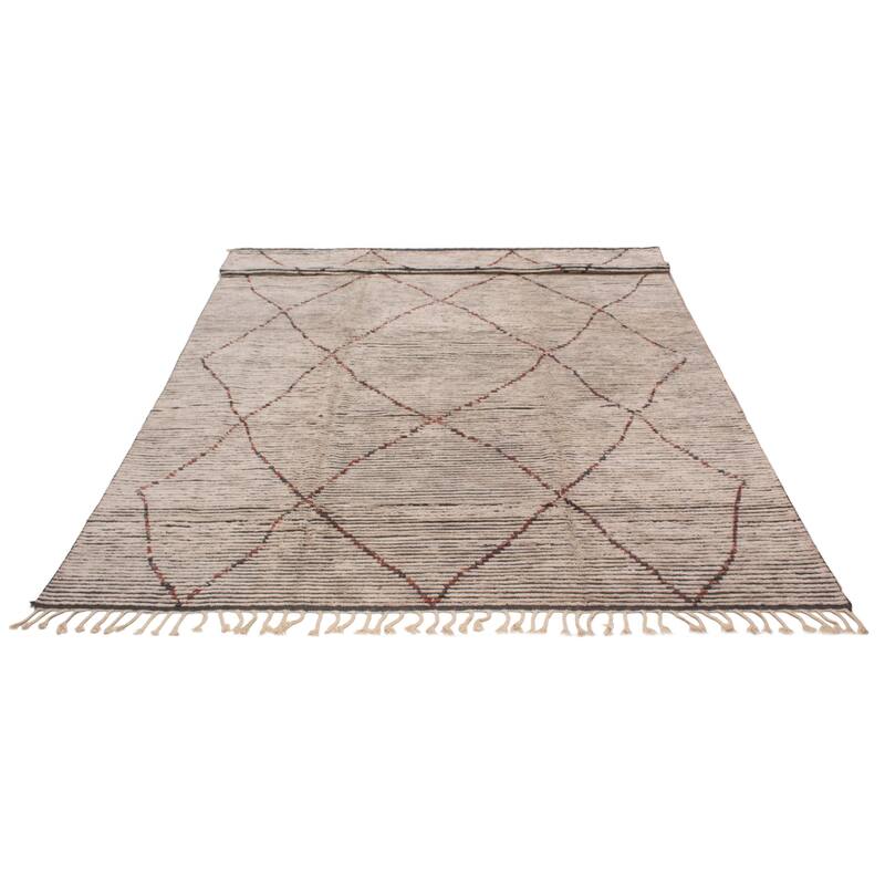 ECARPETGALLERY Hand-knotted Tangier Beige Wool Rug - 10'0 x 13'9