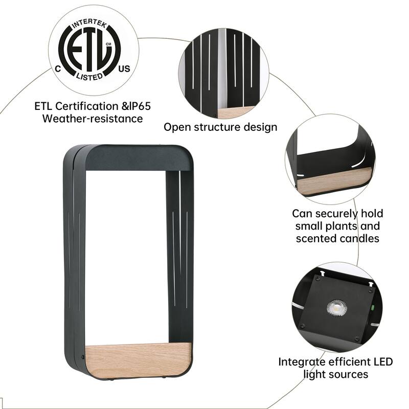 Outdoor Solar LED Wall Lantern Metal Dusk to Dawn Sconce(2-pack)