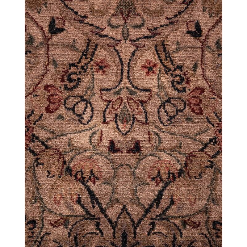 Overton Hand Knotted Wool Vintage Inspired Modern Contemporary Overdyed Pink Runner Rug - 2' 8" x 4' 3"