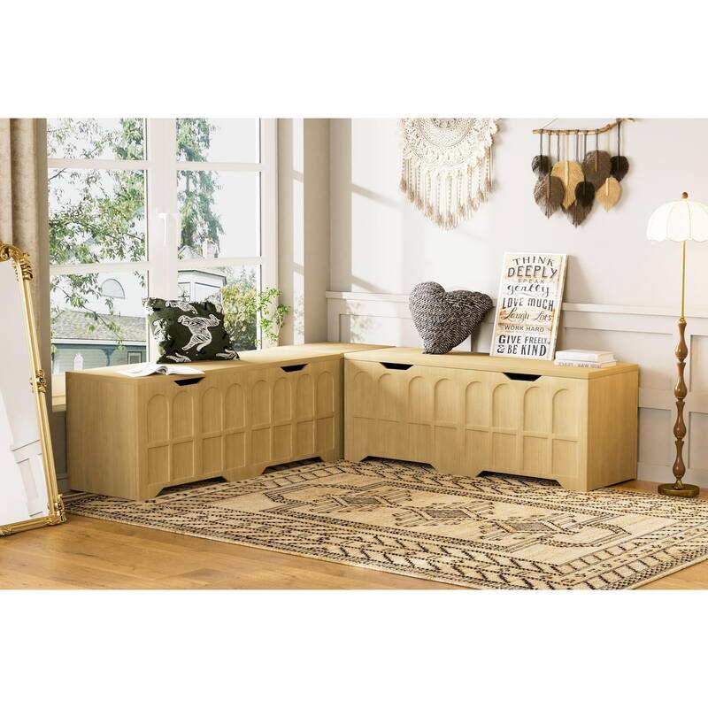 3-Piece L Shaped Corner Bench Set with Hidden Storage, 63" Kitchen Nook Seating, Wood Entryway Shoe Bench with Flip-Top