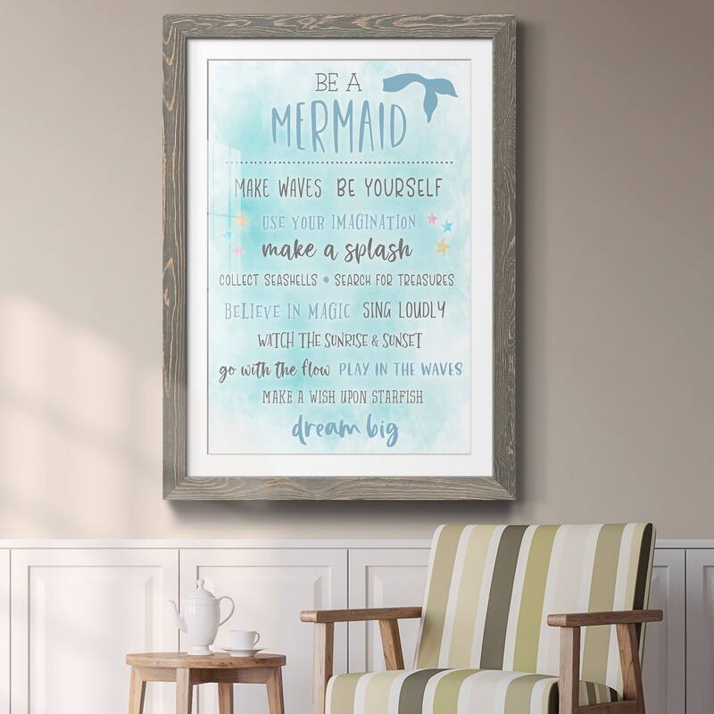 Be a Mermaid-Premium Framed Print - Ready to Hang