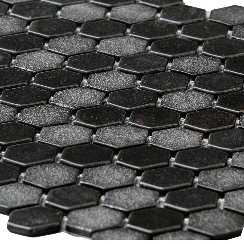 The Tile Life Eterna Hex 1x1 Glass Mosaic Floor & Backsplash Wall Tile
