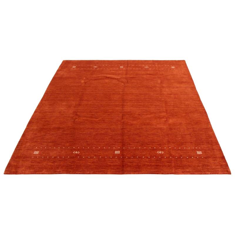 ECARPETGALLERY Hand Loomed Kashkuli Gabbeh Dark Copper Wool Rug - 8'0 x 9'10