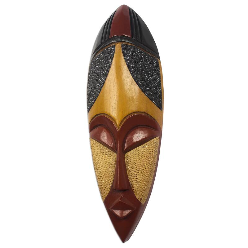 Novica Handmade God Is Good African Wood And Aluminum Mask