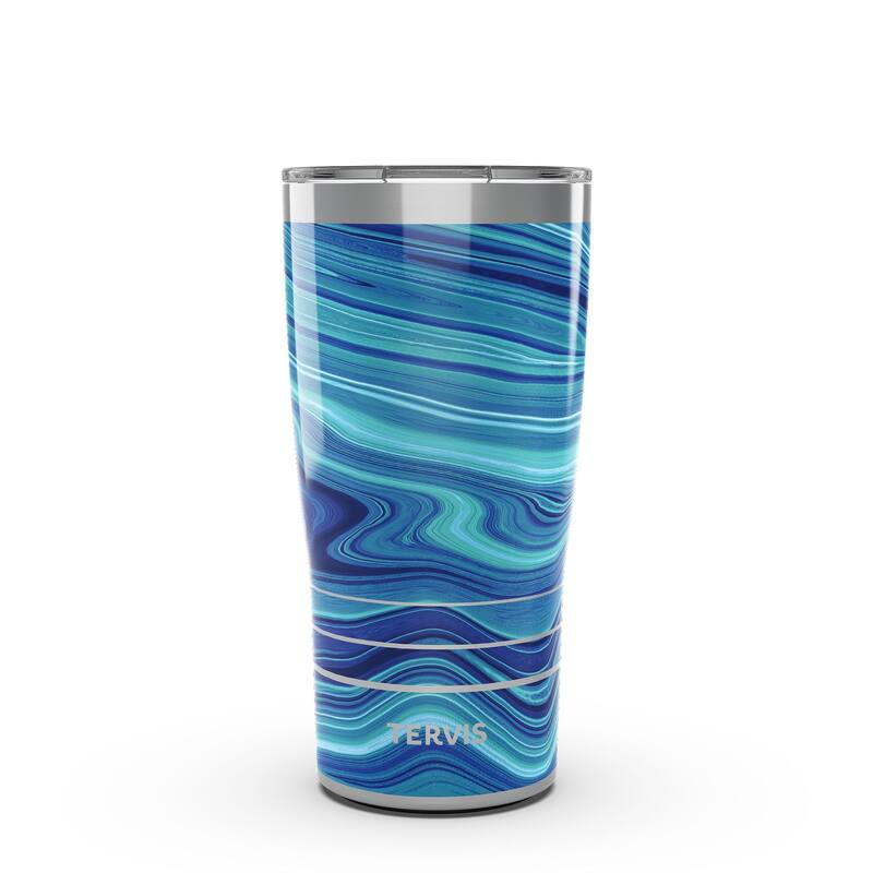 Tervis Traveler Aqua Agate Triple Walled Insulated Travel Tumbler, Stainless Steel - 20oz