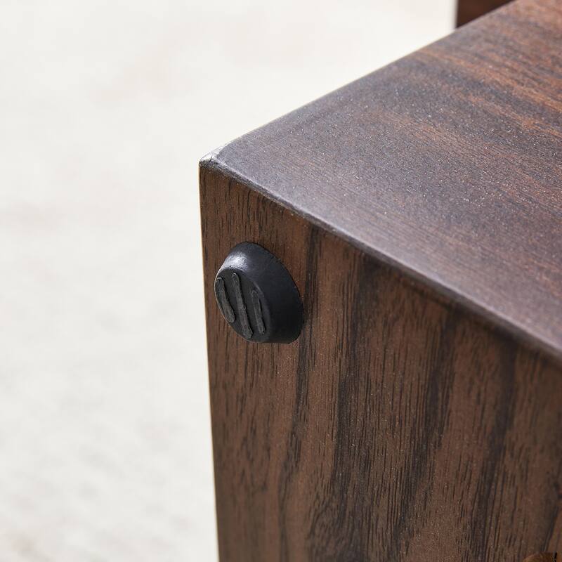 Modern Simple Walnut Colored Texture Sticker MDF Coffee Table - 43.3"x21.6"x17.2" Practical Model.Making it an ideal addition