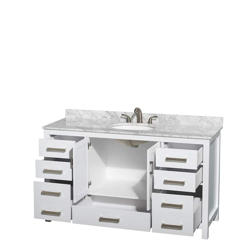 Wyndham Collection Sheffield Single Vanity Set