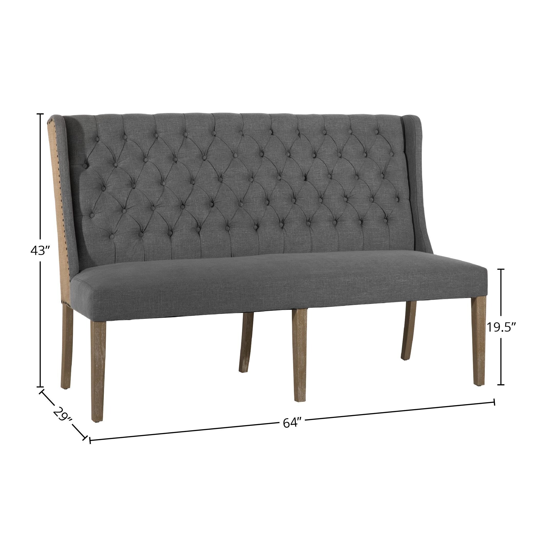 Wingback dining 2025 bench