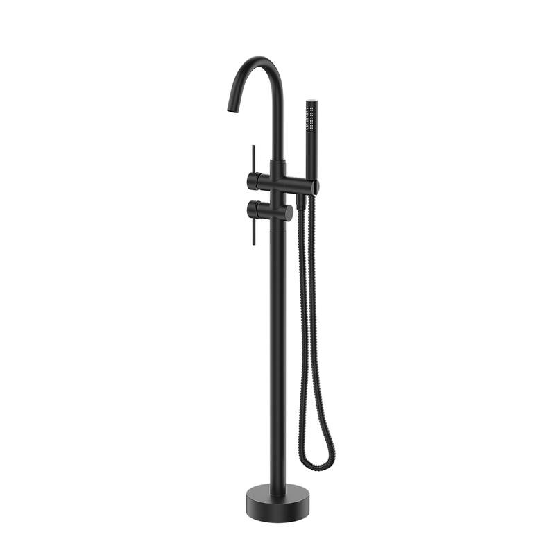 Topcraft Floor Mounted Bathtub Filler with Handheld Showerhead