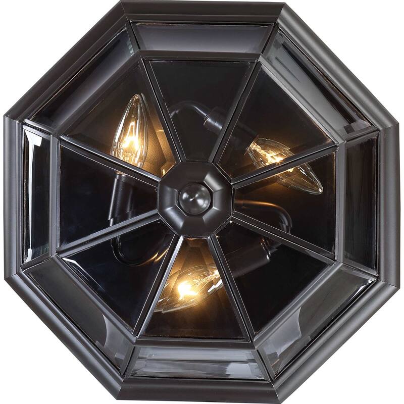 Roseto Gaines 3 Light 15" Wide Outdoor Ceiling Fixture with Clear