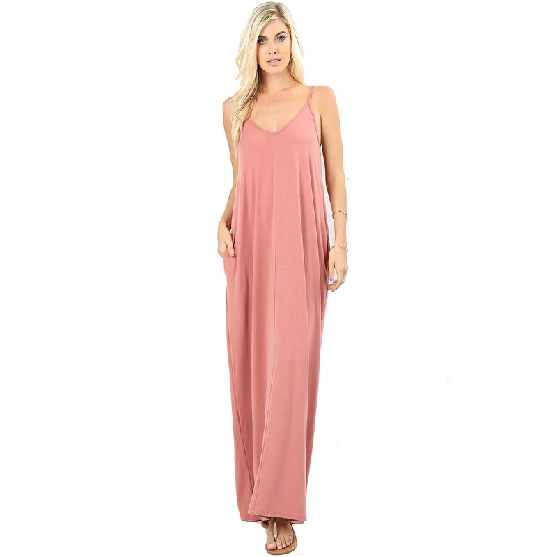 Tank maxi dress with pockets Clearance