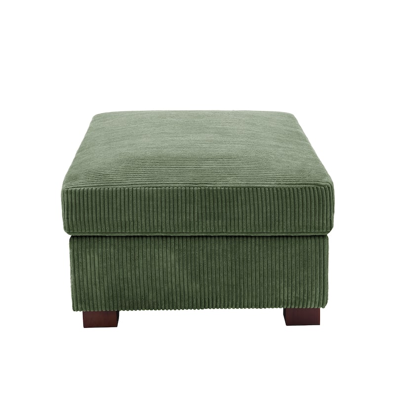 Rectangular Corduroy Oversized Ottoman