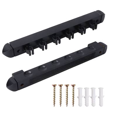 GSE™ 6-Pool Cue Wall Mounting Billiard Cue Rack, 2-Piece Hanging Wall Mounted Pool Cue Stick Holder