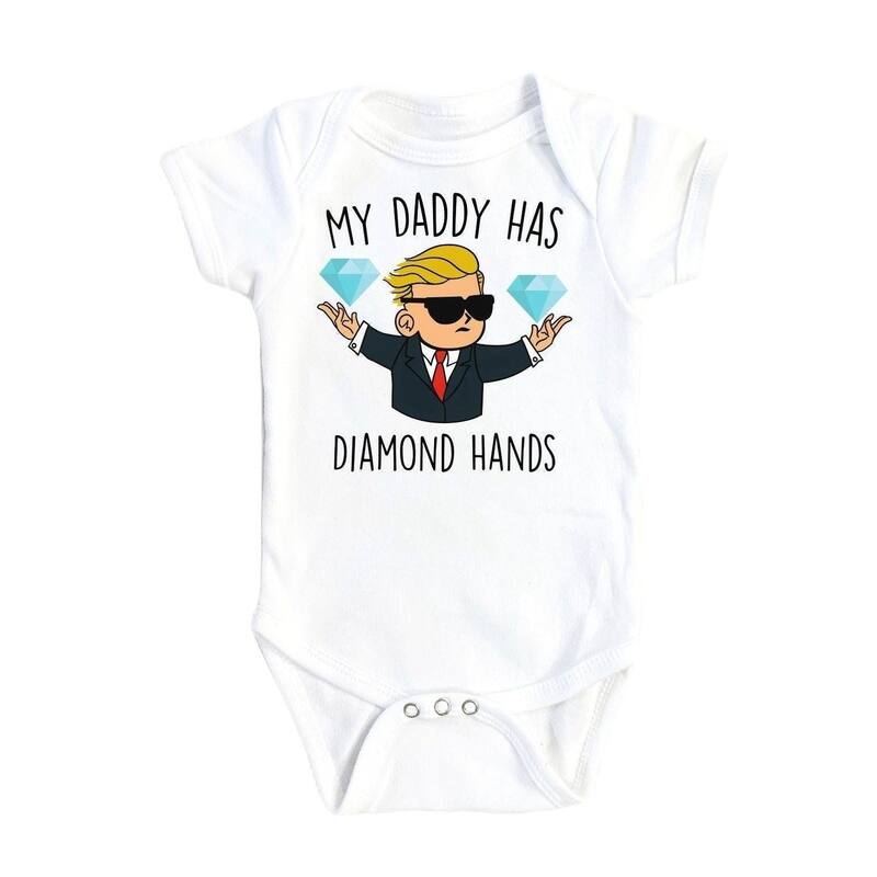 Wallstreet Bets - Baby Boy Girl Clothes Infant Bodysuit Funny Cute Newborn - White - 3-6M