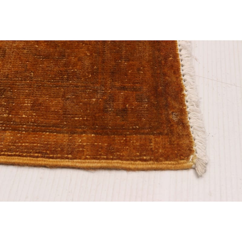 ECARPETGALLERY Hand-knotted Vibrance Light Orange Wool Rug - 6'7 x 9'8