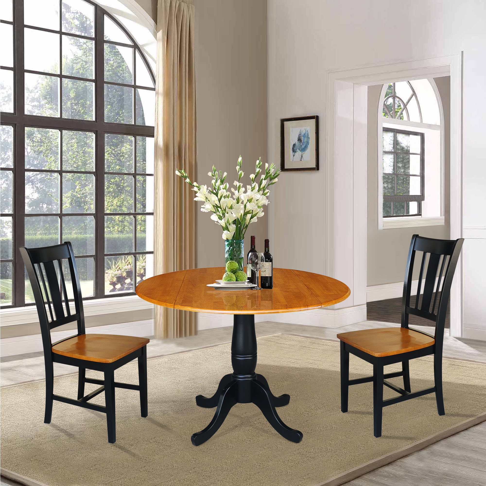 42 round glass top on sale pedestal dining table