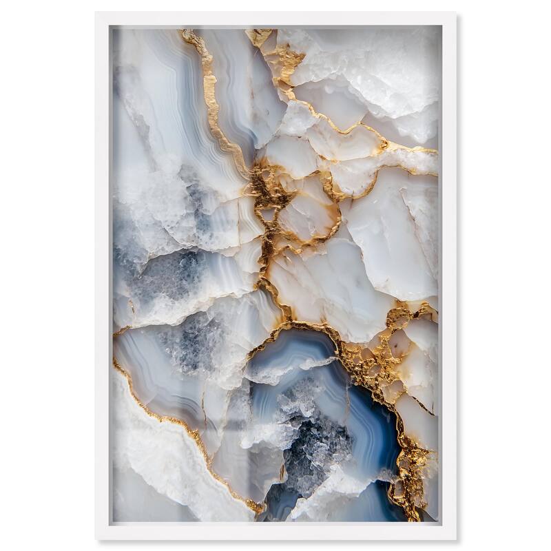 Denim Dreams I Shadowbox by Art Remedy - White - 16" x 24"